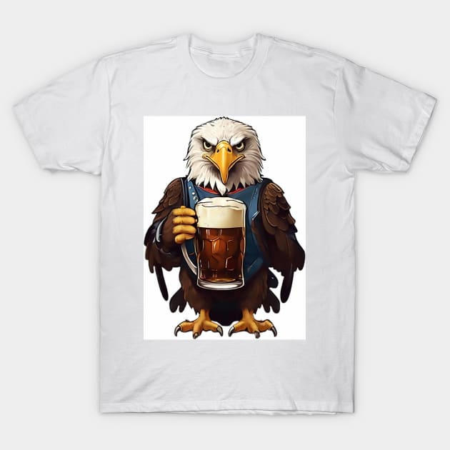 EAGLE AND BEER T-Shirt by likbatonboot